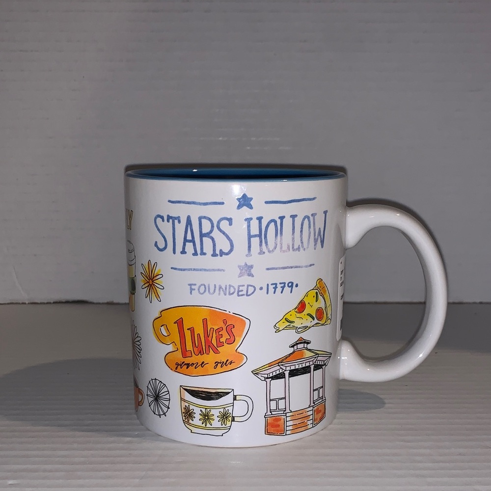 Gilmore Girls Stars Hollow Ceramic White Blue Mug New